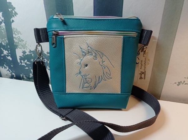 Tasche aus Kunstleder, türkis